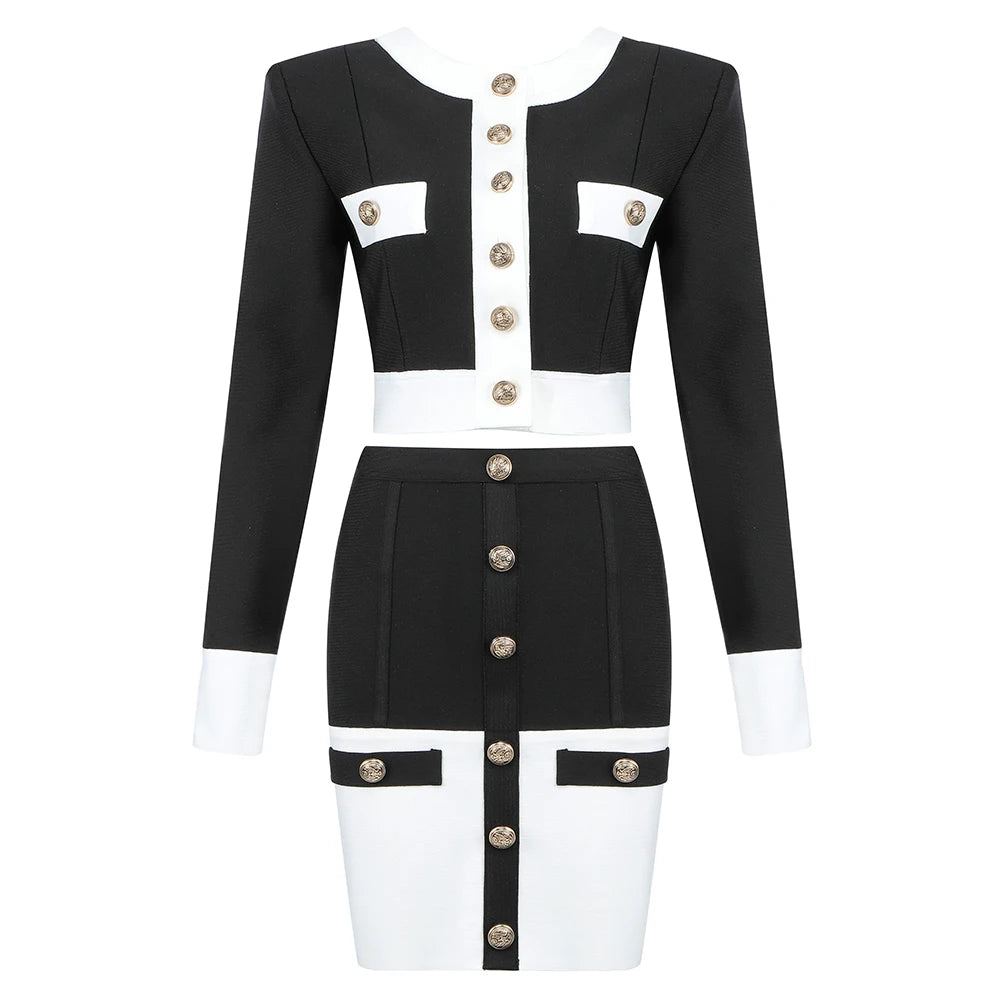 Florence Black White Two Piece Set