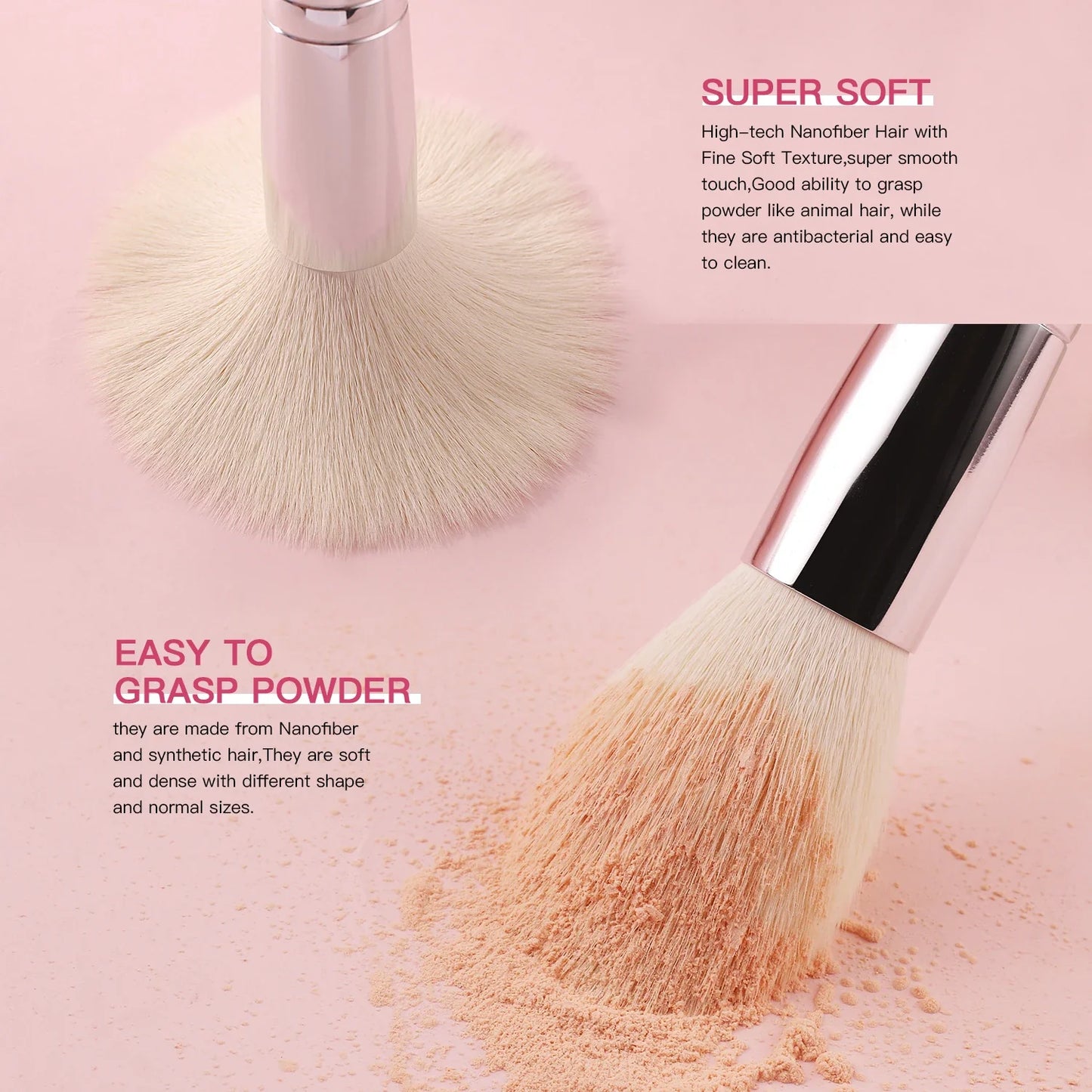 Professional Natural Make Up Brush Set