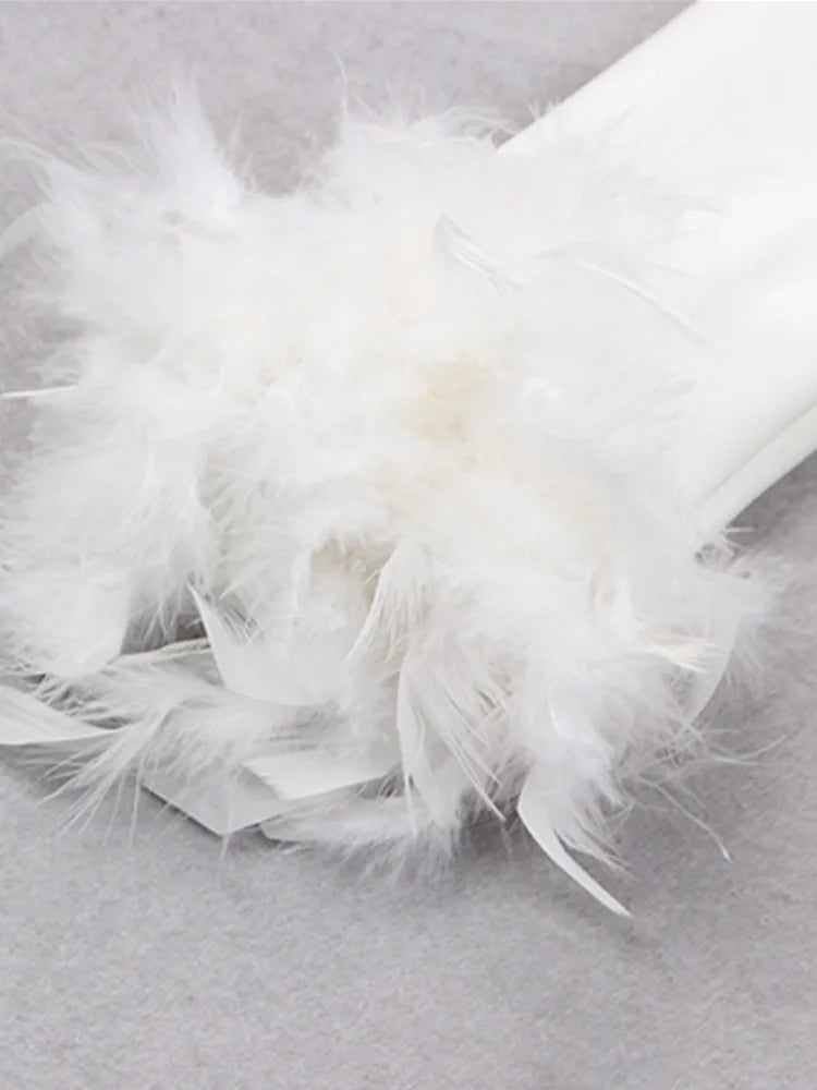 Angeliki Feathered Top and Mini SKirt
