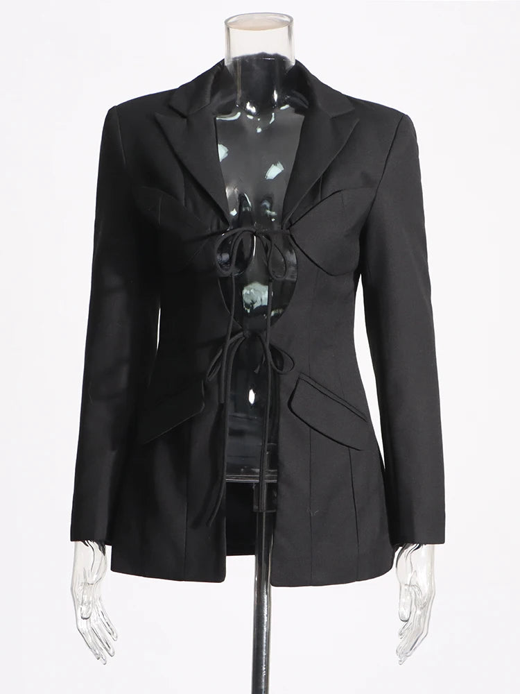 Sexy Peek a Boo Front Chic Blazer Female