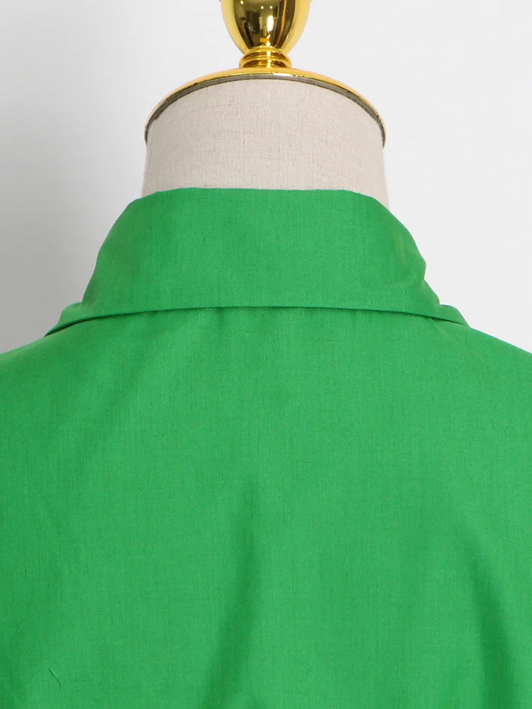 Vionette Lapel Puff Sleeve Shirt