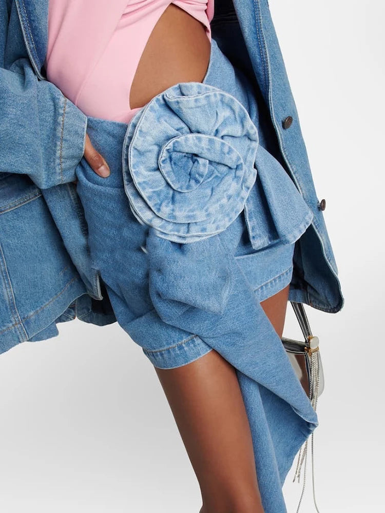 Irregular Hem Patchwork Floral Skirts