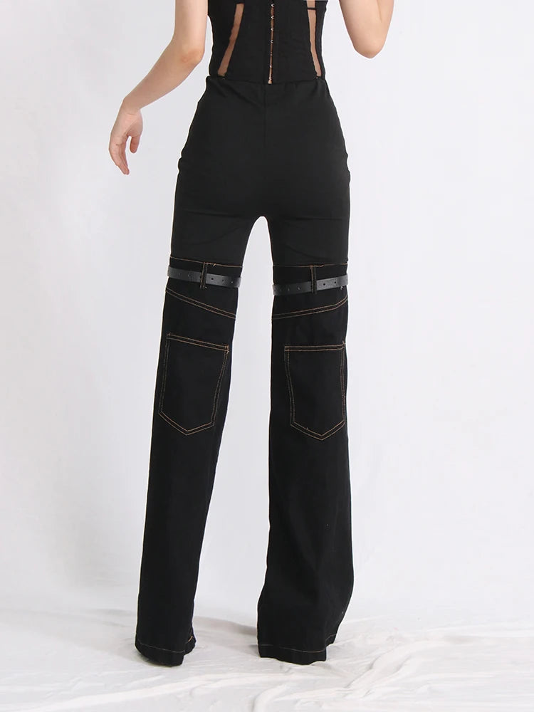 Stilt Leg Denim Pants