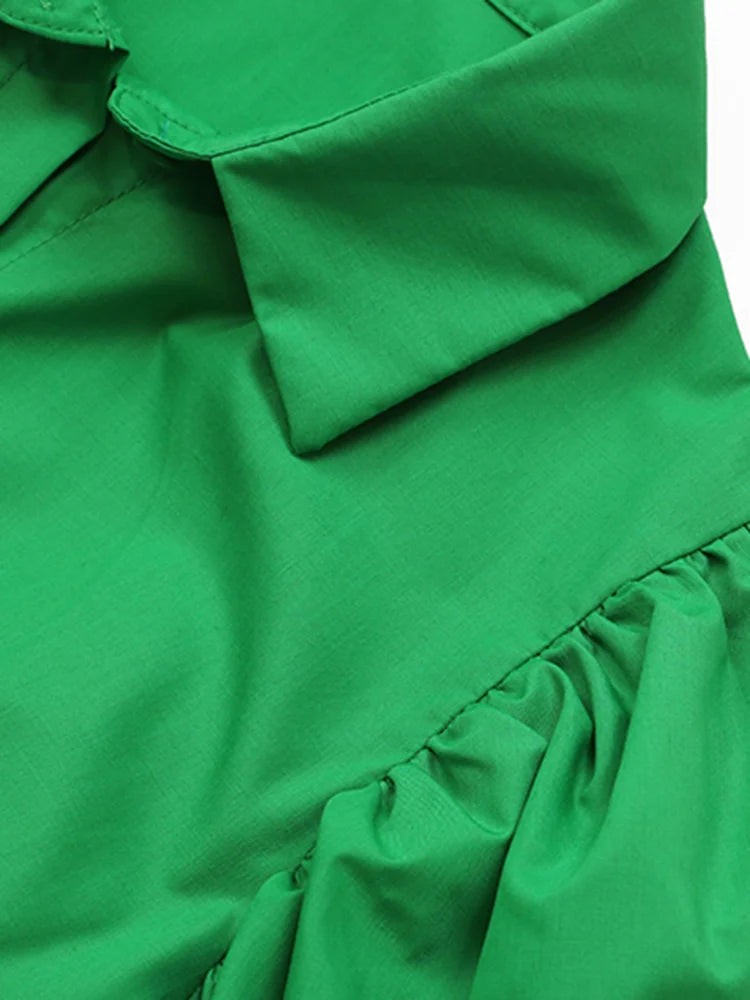 Vionette Lapel Puff Sleeve Shirt