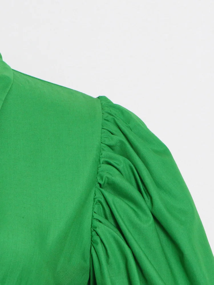 Vionette Lapel Puff Sleeve Shirt