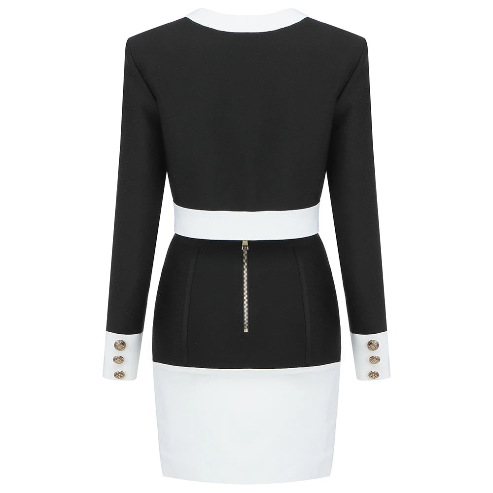 Florence  Black White Two Piece Set