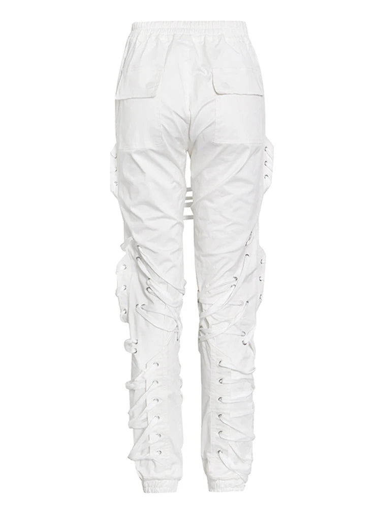 Patchwork Drawstring Pants