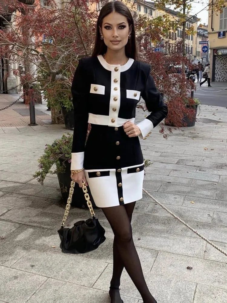 Florence  Black White Two Piece Set