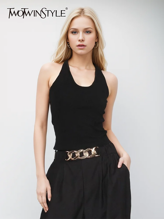 Minimalist Round Neck  Tank Top