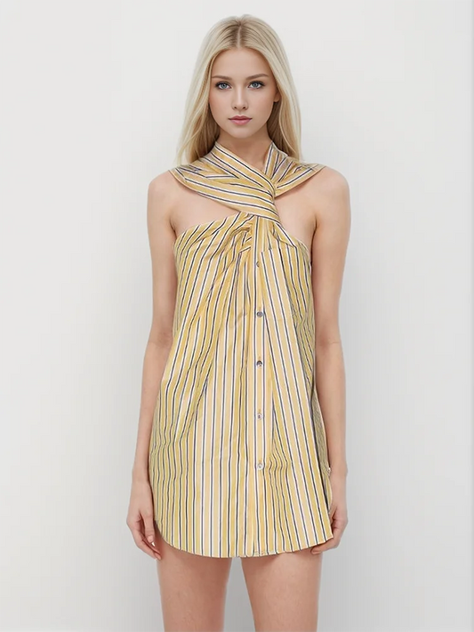 Ellie Striped Halter Shirt