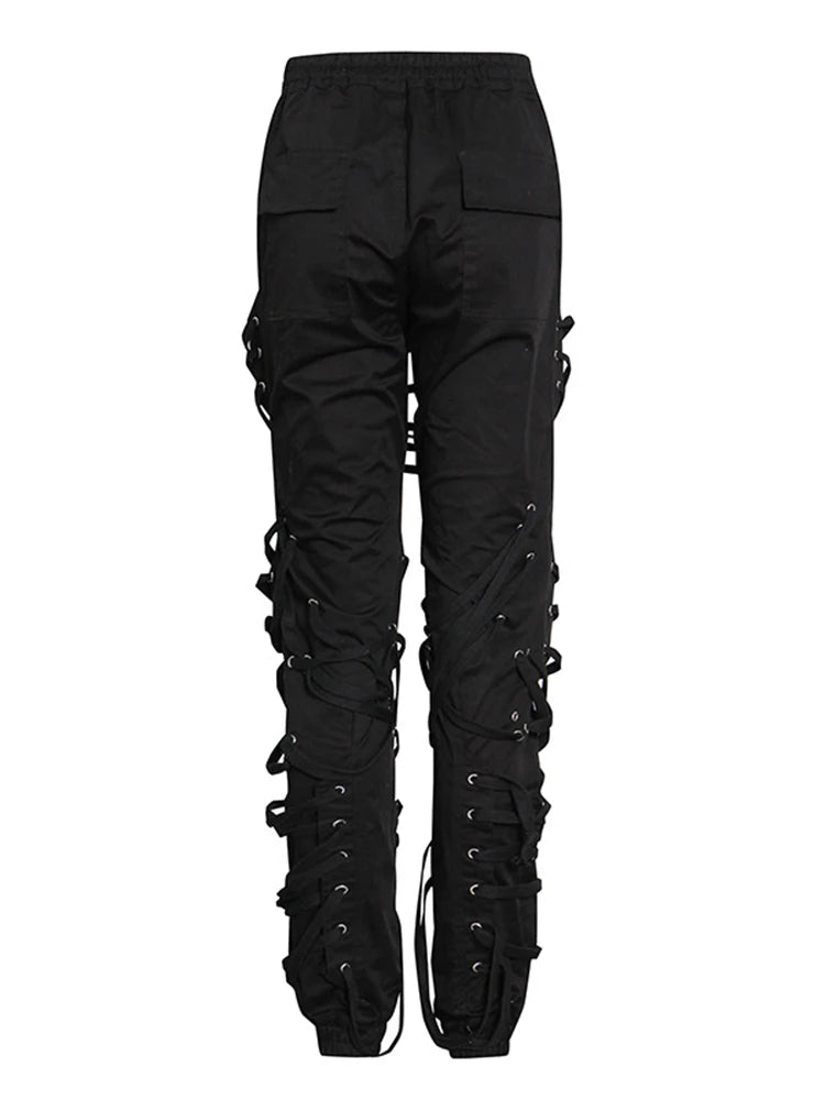 Patchwork Drawstring Pants