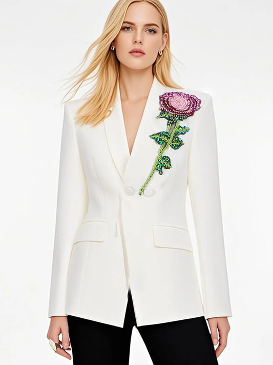 Women's Embroidery Loose Blazer